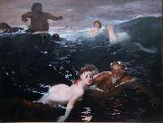 Arnold Bocklin The Waves (mk09) oil painting reproduction